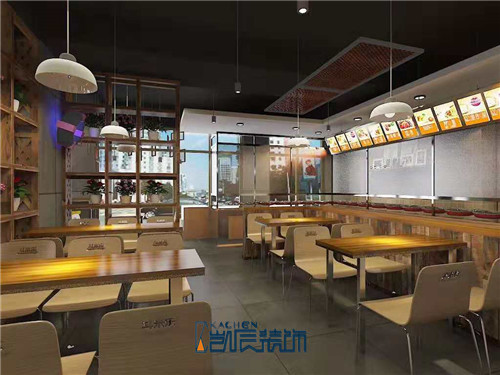 中式快餐店装修效果图